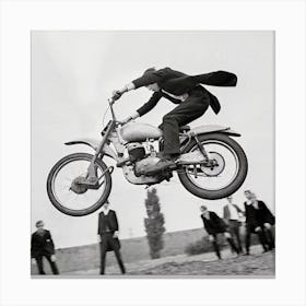 Motorcycle Jump Canvas Print