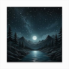 Night Landscape 8 Canvas Print