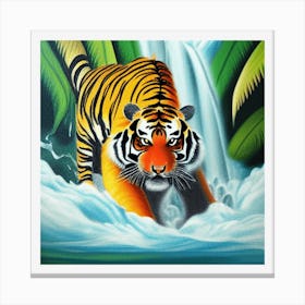 Tiger In The Jungle Canvas Print