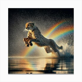 Rainbow Cheetah Canvas Print