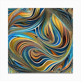 Abstract Wavy Pattern Canvas Print