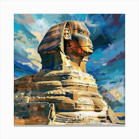 A Sphinx In Giza Expressive Strokes Illustration 1719992152 2 Canvas Print