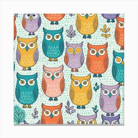 Colorful Owls 5 Canvas Print