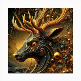 Deer Head 3 Canvas Print