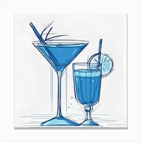 Blue Cocktail 2 Canvas Print