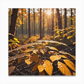 Autumn Leaves In The Forest 1 Canvas Print