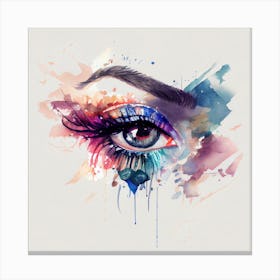 Watercolor Woman Eye #3 Canvas Print