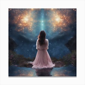 Woman In A Dream Canvas Print