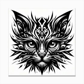 Tribal Cat Canvas Print