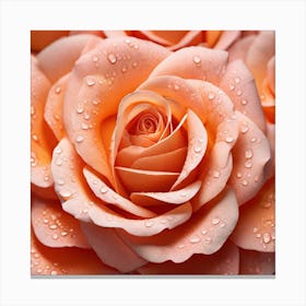 Peach Roses 1 Canvas Print