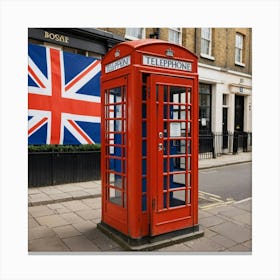 London's Icon: The Timeless Red Telephone Box Canvas Print