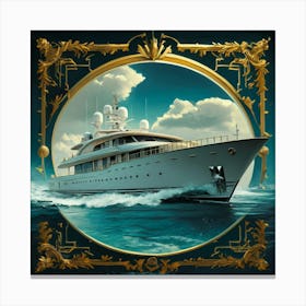 Yacht In The Ocean 7 Canvas Print