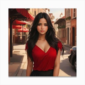 Striking Latina Woman  Canvas Print