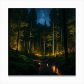 Night In The Forest 2 Canvas Print