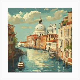 Grand Canal In Venice Art 1 Canvas Print