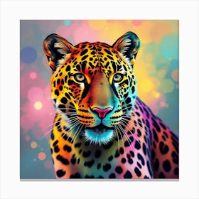 Colorful Leopard 1 Canvas Print