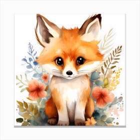 Fox Painting Canvas Print