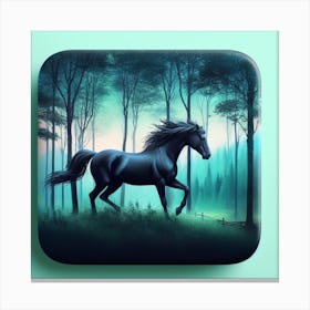 Horse In The Forest Canvas Print