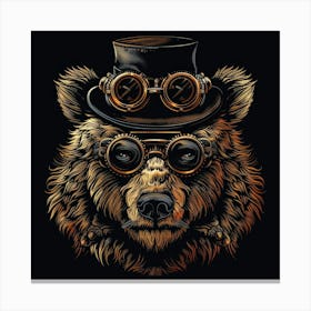 Steampunk Bear 8 Canvas Print