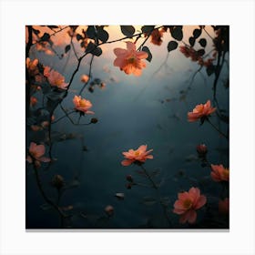 Sunset Roses Canvas Print