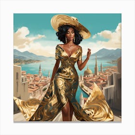 Gold Dress Canvas Print