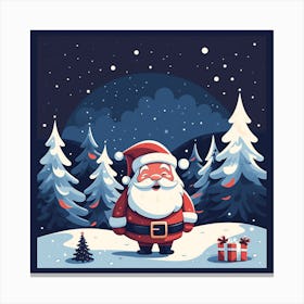 Santa Claus In The Forest Canvas Print