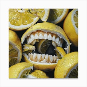 Lemons With Teeth Canvas Print