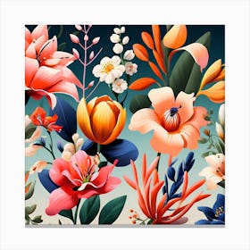 Floral Set Canvas Print