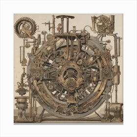 Mechanical Clock Canvas Print