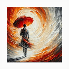 Person With Umbrella 1 Canvas Print