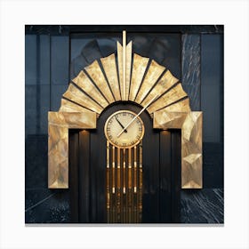 Art Deco Clock 2 Canvas Print