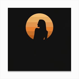 Silhouette Of A Woman 15 Canvas Print