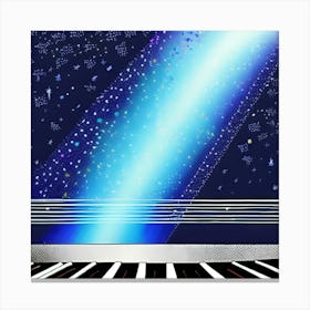 Burst of blue light  Canvas Print