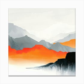 Abstract Mountain Landscape 1 Canvas Print