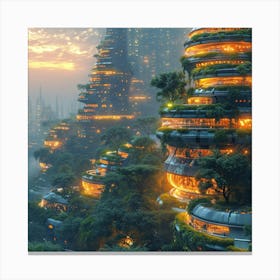 Futuristic City 1 Canvas Print