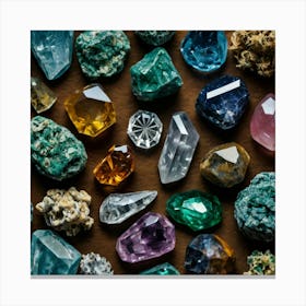 Collection Of Gemstones Canvas Print