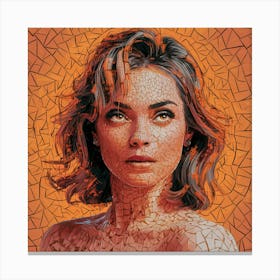 Girl In A Mosaic Canvas Print