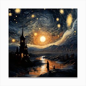 Van Gogh style illustration Canvas Print