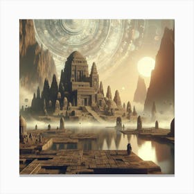 Egyptian City Canvas Print