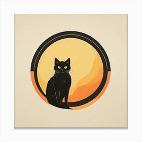 Cat In A Circle Canvas Print