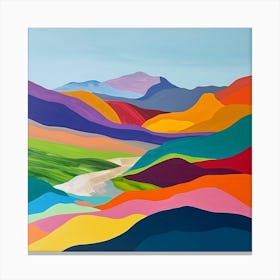 Colourful Abstract Sierra Nevada National Park Usa 1 Canvas Print