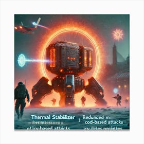 A Futuristic Sci Fi Scene Focusing On The Thermal 2 Canvas Print