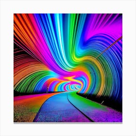 Rainbow Tunnel Canvas Print