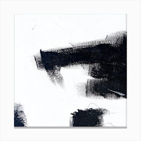 Black And White Brushstrokes Canvas Print