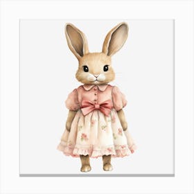 Bunny In A Dress Canvas Print
