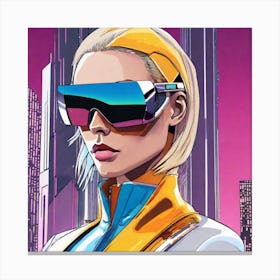 Futuristic Woman 4 Canvas Print