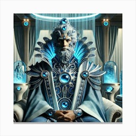 A Regal, High Tech Sci Fi Portrait Of The High Tid Canvas Print