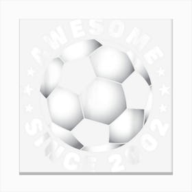 20th Birthday Awesome Since 2002 20 Years Old Soccer 1 Canvas Print