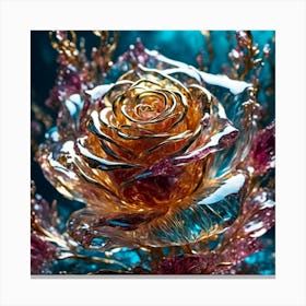 Glass Rose Canvas Print