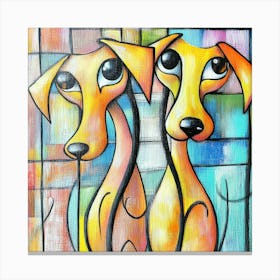 Two Dogs 7 Canvas Print